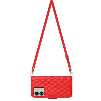 Rhombic Texture Flip Leather Phone Case with Long Lanyard, For Xiaomi Redmi 13C 4G, For Xiaomi 13T / 13T Pro, For Xiaomi Poco F5 / Redmi Note 12 Turbo, For Xiaomi Poco F5 Pro / Redmi K60