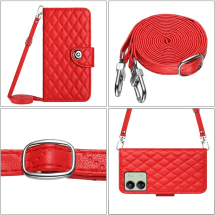 Rhombic Texture Flip Leather Phone Case with Long Lanyard, For Xiaomi Redmi 13C 4G, For Xiaomi 13T / 13T Pro, For Xiaomi Poco F5 / Redmi Note 12 Turbo, For Xiaomi Poco F5 Pro / Redmi K60