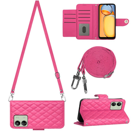 Rhombic Texture Flip Leather Phone Case with Long Lanyard, For Xiaomi Redmi 13C 4G, For Xiaomi 13T / 13T Pro, For Xiaomi Poco F5 / Redmi Note 12 Turbo, For Xiaomi Poco F5 Pro / Redmi K60