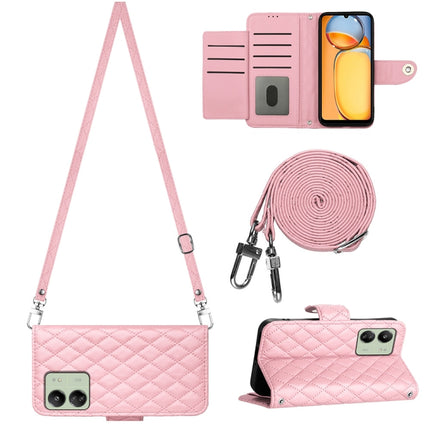 Rhombic Texture Flip Leather Phone Case with Long Lanyard, For Xiaomi Redmi 13C 4G, For Xiaomi 13T / 13T Pro, For Xiaomi Poco F5 / Redmi Note 12 Turbo, For Xiaomi Poco F5 Pro / Redmi K60