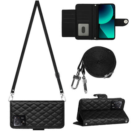 Rhombic Texture Flip Leather Phone Case with Long Lanyard, For Xiaomi Redmi 13C 4G, For Xiaomi 13T / 13T Pro, For Xiaomi Poco F5 / Redmi Note 12 Turbo, For Xiaomi Poco F5 Pro / Redmi K60