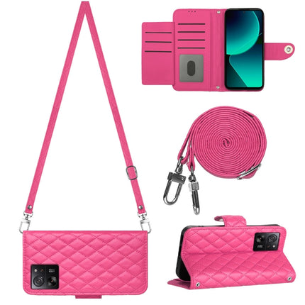 Rhombic Texture Flip Leather Phone Case with Long Lanyard, For Xiaomi Redmi 13C 4G, For Xiaomi 13T / 13T Pro, For Xiaomi Poco F5 / Redmi Note 12 Turbo, For Xiaomi Poco F5 Pro / Redmi K60