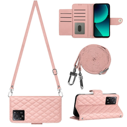 Rhombic Texture Flip Leather Phone Case with Long Lanyard, For Xiaomi Redmi 13C 4G, For Xiaomi 13T / 13T Pro, For Xiaomi Poco F5 / Redmi Note 12 Turbo, For Xiaomi Poco F5 Pro / Redmi K60