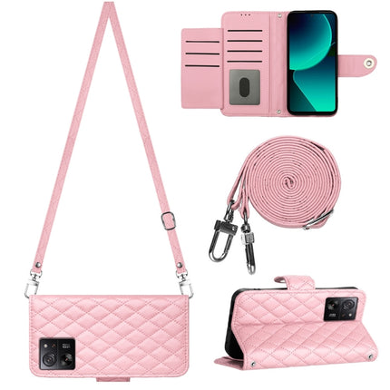 Rhombic Texture Flip Leather Phone Case with Long Lanyard, For Xiaomi Redmi 13C 4G, For Xiaomi 13T / 13T Pro, For Xiaomi Poco F5 / Redmi Note 12 Turbo, For Xiaomi Poco F5 Pro / Redmi K60