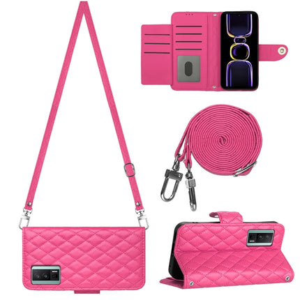 Rhombic Texture Flip Leather Phone Case with Long Lanyard, For Xiaomi Redmi 13C 4G, For Xiaomi 13T / 13T Pro, For Xiaomi Poco F5 / Redmi Note 12 Turbo, For Xiaomi Poco F5 Pro / Redmi K60