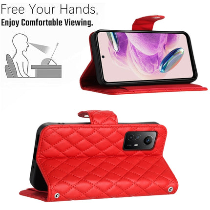 Rhombic Texture Flip Leather Phone Case with Long Lanyard, For Xiaomi Redmi Note 12S 4G Global, For Xiaomi Redmi Note 12 4G Global, For Xiaomi Redmi 12C / 11A / Poco C55, For Xiaomi Redmi Note 12 Pro+ 5G Global