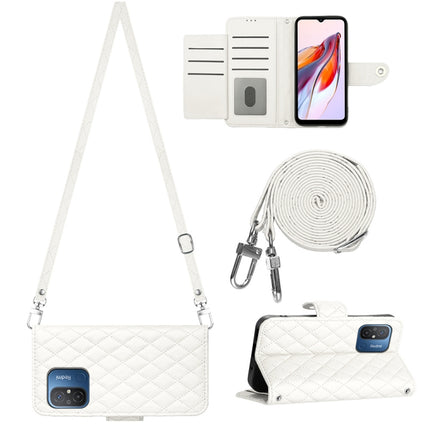 Rhombic Texture Flip Leather Phone Case with Long Lanyard, For Xiaomi Redmi Note 12S 4G Global, For Xiaomi Redmi Note 12 4G Global, For Xiaomi Redmi 12C / 11A / Poco C55, For Xiaomi Redmi Note 12 Pro+ 5G Global