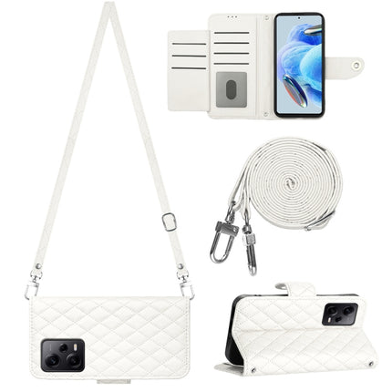 Rhombic Texture Flip Leather Phone Case with Long Lanyard, For Xiaomi Redmi Note 12S 4G Global, For Xiaomi Redmi Note 12 4G Global, For Xiaomi Redmi 12C / 11A / Poco C55, For Xiaomi Redmi Note 12 Pro+ 5G Global