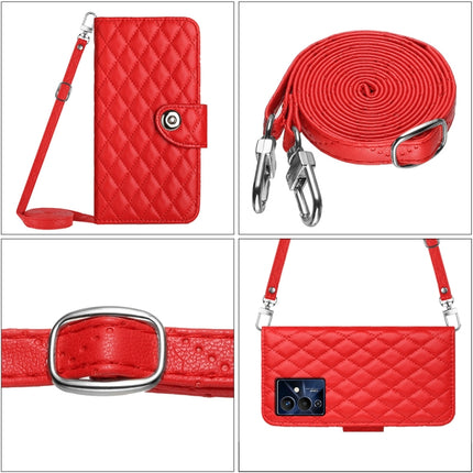 Rhombic Texture Flip Leather Phone Case with Long Lanyard, For Xiaomi Redmi Note 12 Pro 5G Global, For Xiaomi Redmi Note 12 Pro Speed, For Xiaomi Redmi Note 12 5G Global / Poco X5, For Xiaomi Redmi Note 11 Pro 5G/4G Global