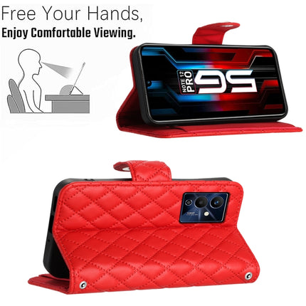 Rhombic Texture Flip Leather Phone Case with Long Lanyard, For Xiaomi Redmi Note 12 Pro 5G Global, For Xiaomi Redmi Note 12 Pro Speed, For Xiaomi Redmi Note 12 5G Global / Poco X5, For Xiaomi Redmi Note 11 Pro 5G/4G Global