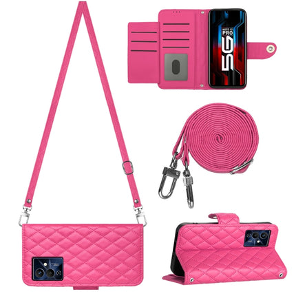 Rhombic Texture Flip Leather Phone Case with Long Lanyard, For Xiaomi Redmi Note 12 Pro 5G Global, For Xiaomi Redmi Note 12 Pro Speed, For Xiaomi Redmi Note 12 5G Global / Poco X5, For Xiaomi Redmi Note 11 Pro 5G/4G Global