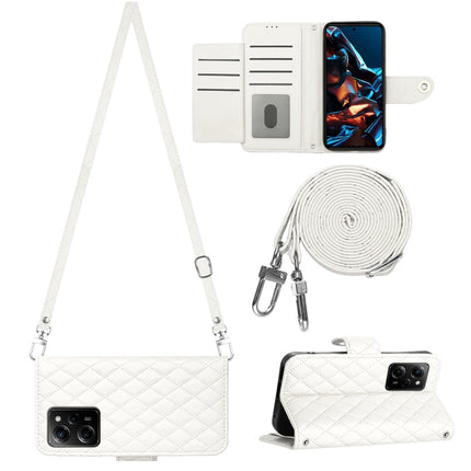Rhombic Texture Flip Leather Phone Case with Long Lanyard, For Xiaomi Redmi Note 12 Pro 5G Global, For Xiaomi Redmi Note 12 Pro Speed, For Xiaomi Redmi Note 12 5G Global / Poco X5, For Xiaomi Redmi Note 11 Pro 5G/4G Global