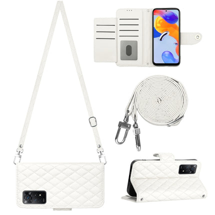 Rhombic Texture Flip Leather Phone Case with Long Lanyard, For Xiaomi Redmi Note 12 Pro 5G Global, For Xiaomi Redmi Note 12 Pro Speed, For Xiaomi Redmi Note 12 5G Global / Poco X5, For Xiaomi Redmi Note 11 Pro 5G/4G Global
