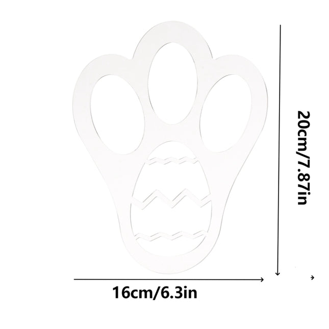 Acrylic Easter Decoration Rabbit Footprint Template, Single Footprint, Dual Footprint