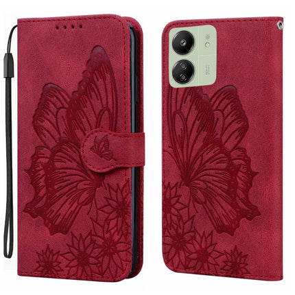 Retro Skin Feel Butterflies Embossing Horizontal Flip Leather Phone Case, For Xiaomi Redmi Note 13 4G, For Xiaomi Redmi 13C / POCO C65, For Xiaomi Redmi Note 13 Pro+ 5G