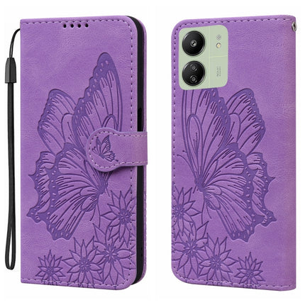 Retro Skin Feel Butterflies Embossing Horizontal Flip Leather Phone Case, For Xiaomi Redmi Note 13 4G, For Xiaomi Redmi 13C / POCO C65, For Xiaomi Redmi Note 13 Pro+ 5G
