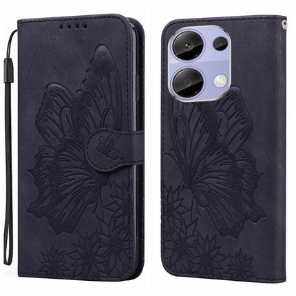 Retro Skin Feel Butterflies Embossing Horizontal Flip Leather Phone Case, For Redmi Note 14 5G, For Redmi Note 14 Pro 5G, For Redmi 14C 4G, For Xiaomi Redmi Note 13 Pro 4G