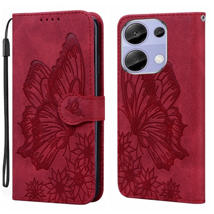 Retro Skin Feel Butterflies Embossing Horizontal Flip Leather Phone Case, For Redmi Note 14 5G, For Redmi Note 14 Pro 5G, For Redmi 14C 4G, For Xiaomi Redmi Note 13 Pro 4G