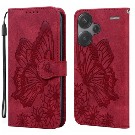 Retro Skin Feel Butterflies Embossing Horizontal Flip Leather Phone Case, For Xiaomi Redmi Note 13 4G, For Xiaomi Redmi 13C / POCO C65, For Xiaomi Redmi Note 13 Pro+ 5G