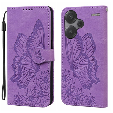 Retro Skin Feel Butterflies Embossing Horizontal Flip Leather Phone Case, For Xiaomi Redmi Note 13 4G, For Xiaomi Redmi 13C / POCO C65, For Xiaomi Redmi Note 13 Pro+ 5G