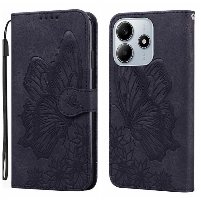 Retro Skin Feel Butterflies Embossing Horizontal Flip Leather Phone Case, For Redmi Note 14 5G, For Redmi Note 14 Pro 5G, For Redmi 14C 4G, For Xiaomi Redmi Note 13 Pro 4G
