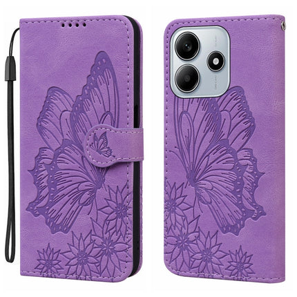 Retro Skin Feel Butterflies Embossing Horizontal Flip Leather Phone Case, For Redmi Note 14 5G, For Redmi Note 14 Pro 5G, For Redmi 14C 4G, For Xiaomi Redmi Note 13 Pro 4G