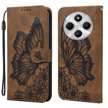 Retro Skin Feel Butterflies Embossing Horizontal Flip Leather Phone Case, For Redmi Note 14 5G, For Redmi Note 14 Pro 5G, For Redmi 14C 4G, For Xiaomi Redmi Note 13 Pro 4G
