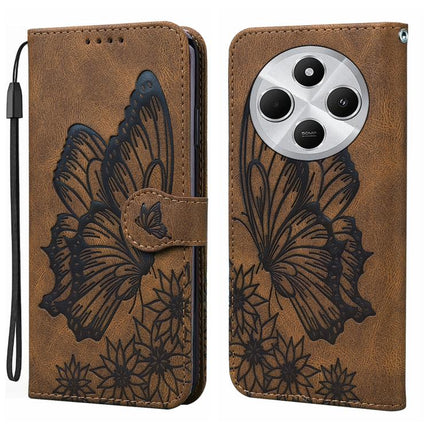 Retro Skin Feel Butterflies Embossing Horizontal Flip Leather Phone Case, For Redmi 15C 5G / 4G EU 173mm, For Redmi 15 5G Global / 4G SEA 169.5mm, For Redmi 15 5G / 4G EU 171mm, For Redmi A4 5G