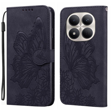 Retro Skin Feel Butterflies Embossing Horizontal Flip Leather Phone Case, For Redmi Note 15 Pro+ 5G Global 163.3mm, For Redmi Note 15 4G / 5G Global 164mm, For Redmi Note 15 Pro 4G Global 163.2mm, For Redmi Note 15 Pro 5G Global 163.6mm