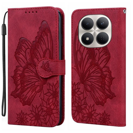 Retro Skin Feel Butterflies Embossing Horizontal Flip Leather Phone Case, For Redmi Note 15 Pro+ 5G Global 163.3mm, For Redmi Note 15 4G / 5G Global 164mm, For Redmi Note 15 Pro 4G Global 163.2mm, For Redmi Note 15 Pro 5G Global 163.6mm