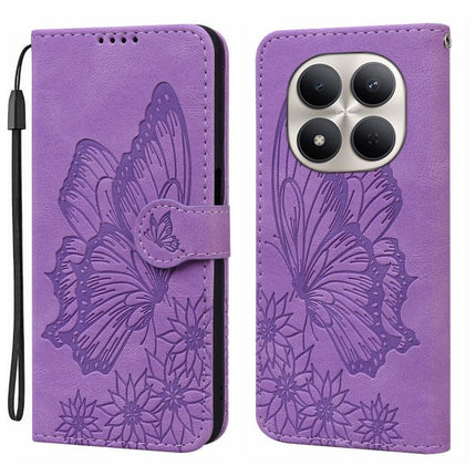 Retro Skin Feel Butterflies Embossing Horizontal Flip Leather Phone Case, For Redmi Note 15 Pro+ 5G Global 163.3mm, For Redmi Note 15 4G / 5G Global 164mm, For Redmi Note 15 Pro 4G Global 163.2mm, For Redmi Note 15 Pro 5G Global 163.6mm