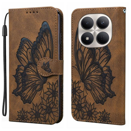 Retro Skin Feel Butterflies Embossing Horizontal Flip Leather Phone Case, For Redmi Note 15 Pro+ 5G Global 163.3mm, For Redmi Note 15 4G / 5G Global 164mm, For Redmi Note 15 Pro 4G Global 163.2mm, For Redmi Note 15 Pro 5G Global 163.6mm