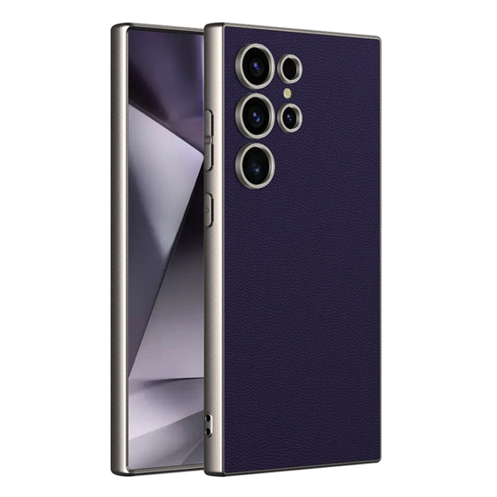 GKK Metal Paint Skin Feel Leather Full Coverage Phone Case, For Samsung Galaxy S24 Ultra 5G