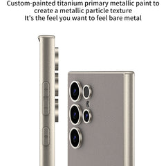GKK Metal Paint Skin Feel Leather Full Coverage Phone Case, For Samsung Galaxy S24 Ultra 5G