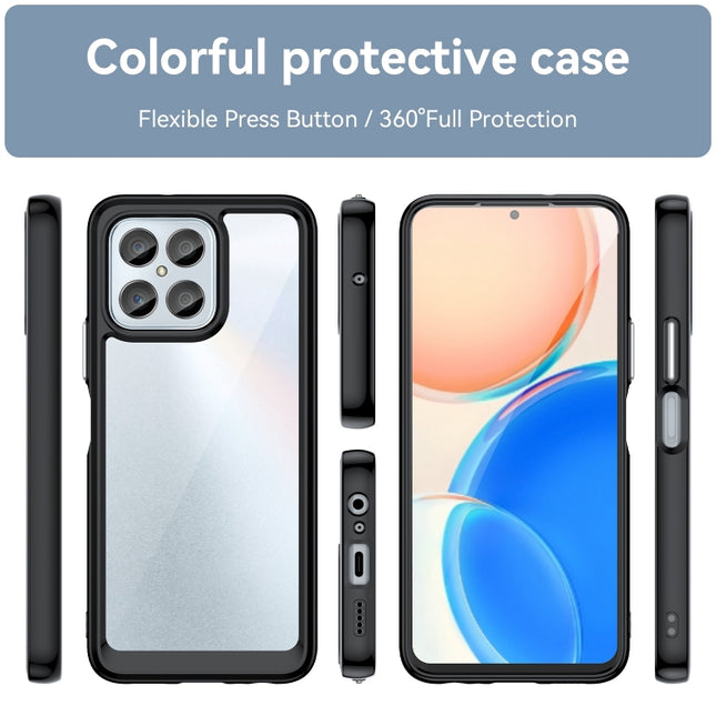 Colorful Series Acrylic Hybrid TPU Phone Case, For Honor Play6C, For Honor X6 4G, For Honor X8 5G, For Honor Play 30