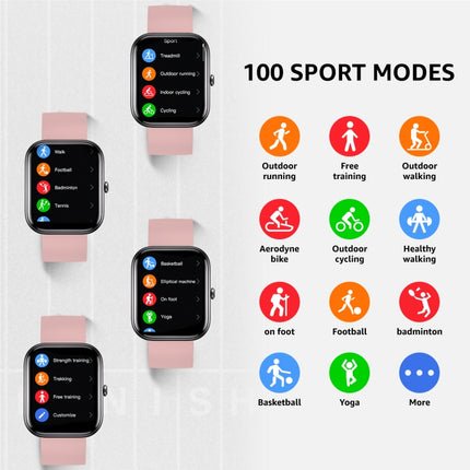 GTS5 2.0 inch Fitness Health Smart Watch, BT Call / Heart Rate / Blood Pressure / MET / Blood Glucose