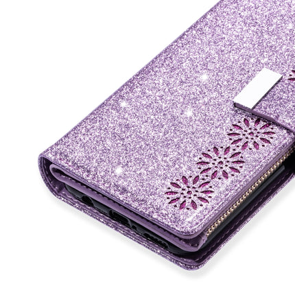 Multi-card Slots Starry Sky Laser Carving Glitter Zipper Horizontal Flip Leather Case with Holder & Wallet & Lanyard, For Samsung Galaxy A20e /  A10e, For Samsung Galaxy A40, For Samsung Galaxy M40 / A60, For Samsung Galaxy A6 (2018)