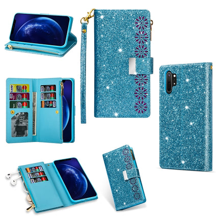 Multi-card Slots Starry Sky Laser Carving Glitter Zipper Horizontal Flip Leather Case with Holder & Wallet & Lanyard, For Samsung Galaxy Note10, For Samsung Galaxy Note10+, For Samsung Galaxy S8, For Samsung Galaxy S8+