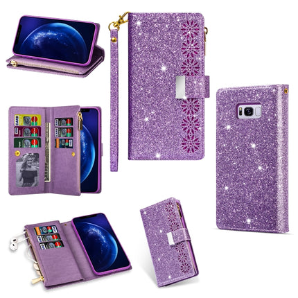 Multi-card Slots Starry Sky Laser Carving Glitter Zipper Horizontal Flip Leather Case with Holder & Wallet & Lanyard, For Samsung Galaxy Note10, For Samsung Galaxy Note10+, For Samsung Galaxy S8, For Samsung Galaxy S8+