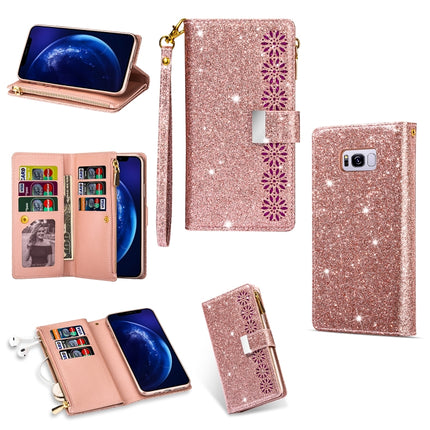 Multi-card Slots Starry Sky Laser Carving Glitter Zipper Horizontal Flip Leather Case with Holder & Wallet & Lanyard, For Samsung Galaxy Note10, For Samsung Galaxy Note10+, For Samsung Galaxy S8, For Samsung Galaxy S8+