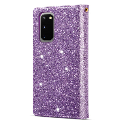 Multi-card Slots Starry Sky Laser Carving Glitter Zipper Horizontal Flip Leather Case with Holder & Wallet & Lanyard, For Samsung Galaxy S20 Ultra