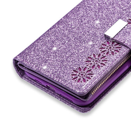 Multi-card Slots Starry Sky Laser Carving Glitter Zipper Horizontal Flip Leather Case with Holder & Wallet & Lanyard, For Samsung Galaxy S20 Ultra