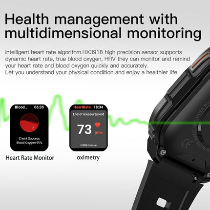 LEMFO DM63 2.13 inch AMOLED Square Screen Smart Watch Android 8.1, 2GB+16GB