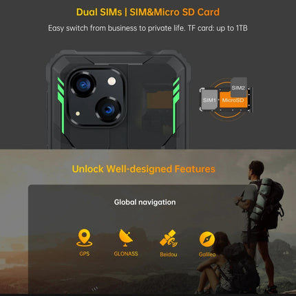 Oukitel WP32, IP68/IP69K, 5,93 Zoll Android 13 Unisoc Tiger T606 Octa-Core, NFC, OTG, Netzwerk: 4G, 4 GB + 128 GB