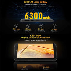 Oukitel WP32, IP68/IP69K, 5.93 inch Android 13 Unisoc Tiger T606 Octa-core, NFC, OTG, Network: 4G, 4GB+128GB