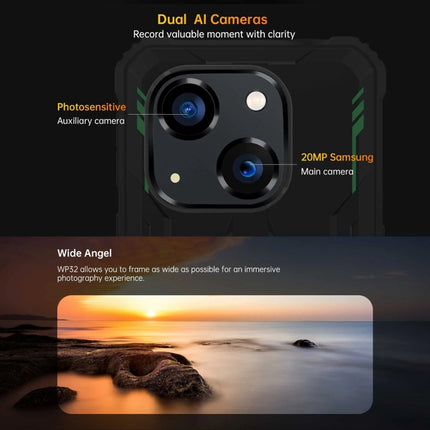 Oukitel WP32, IP68/IP69K, 5,93 Zoll Android 13 Unisoc Tiger T606 Octa-Core, NFC, OTG, Netzwerk: 4G, 4 GB + 128 GB