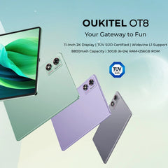 OUKITEL OT8 Tablet PC 11 inch, Android 13 Unisoc Tiger T606 Octa Core, Support Dual SIM 4G Network, EU Plug, OT8