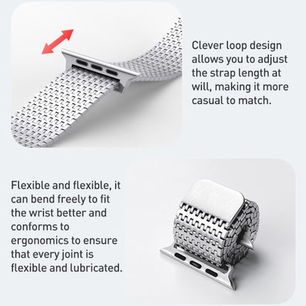 Milanese Loop Magnetic Clasp Stainless Steel Watch Band, For Apple Watch SE 40mm, For Apple Watch SE 44mm, For Apple Watch Series 6 40mm, For Apple Watch Series 6 44mm, For Apple Watch Series 5 44mm, For Apple Watch Series 5 40mm