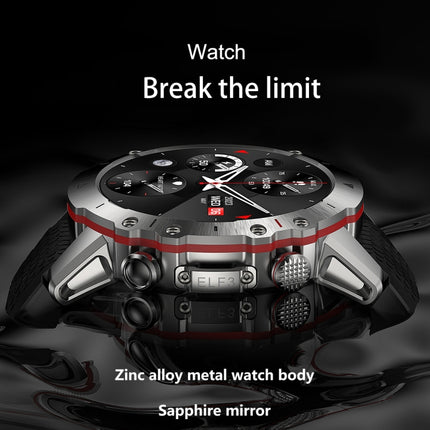 ELF3 1.39 inch TFT Round Screen Outdoor Silicone Strap Smart Watch Supports Blood Oxygen Monitoring