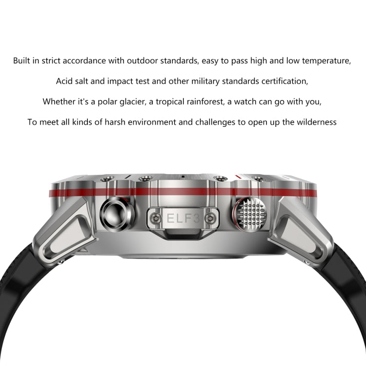 LEMFO ELF3 1.39 inch TFT Round Screen Outdoor Silicone Strap Smart Watch Supports Blood Oxygen Monitoring